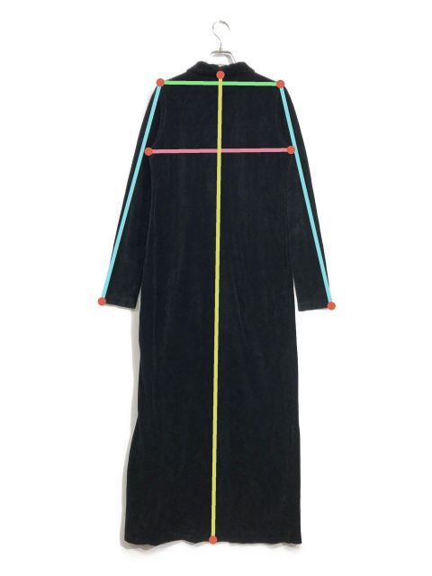 フロントジップ ベロア BOTANICAL DYED DRESS アダムエロペ フロント