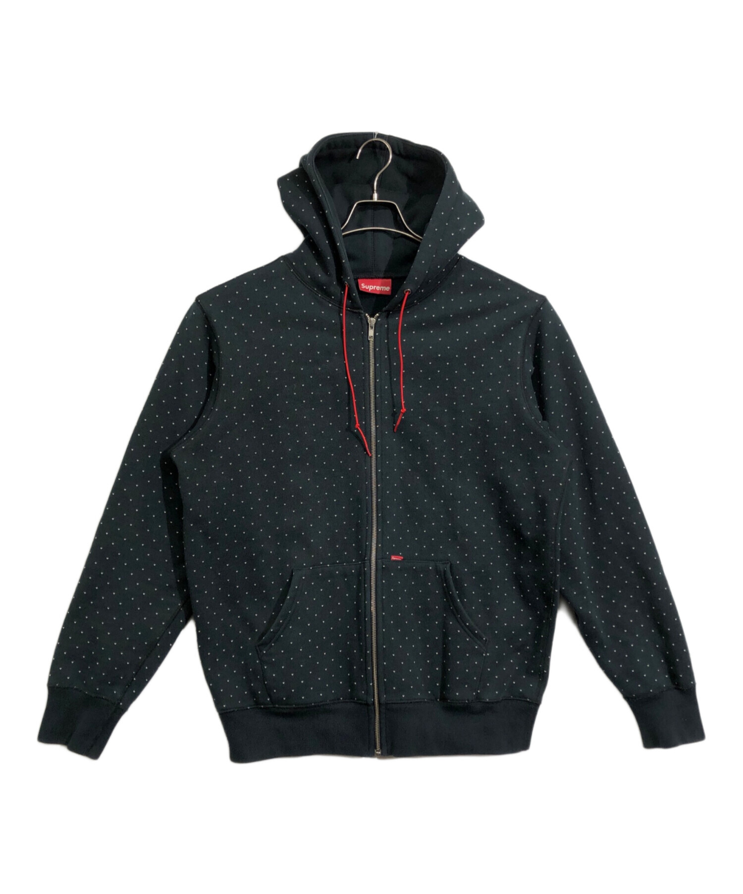 Supreme ブラック フーディ Lサイズ Supreme ZIP フーディ シュプリーム サイズL 中古美品 SWEAT black