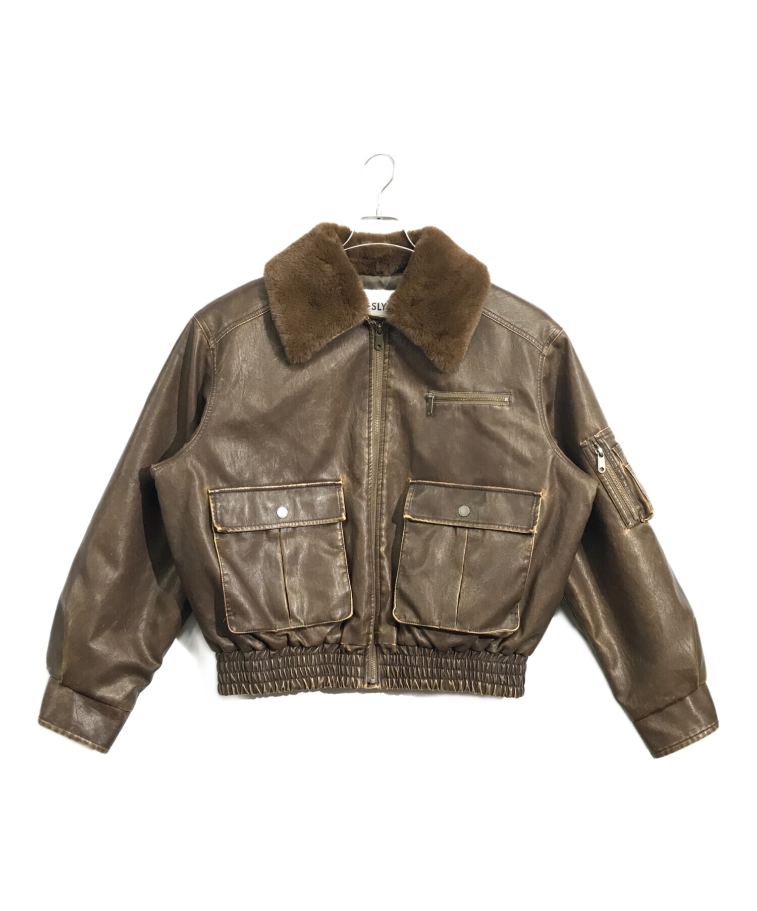 中古・古着通販】SLY (スライ) VINTAGE F／LEATHER S／ブルゾン