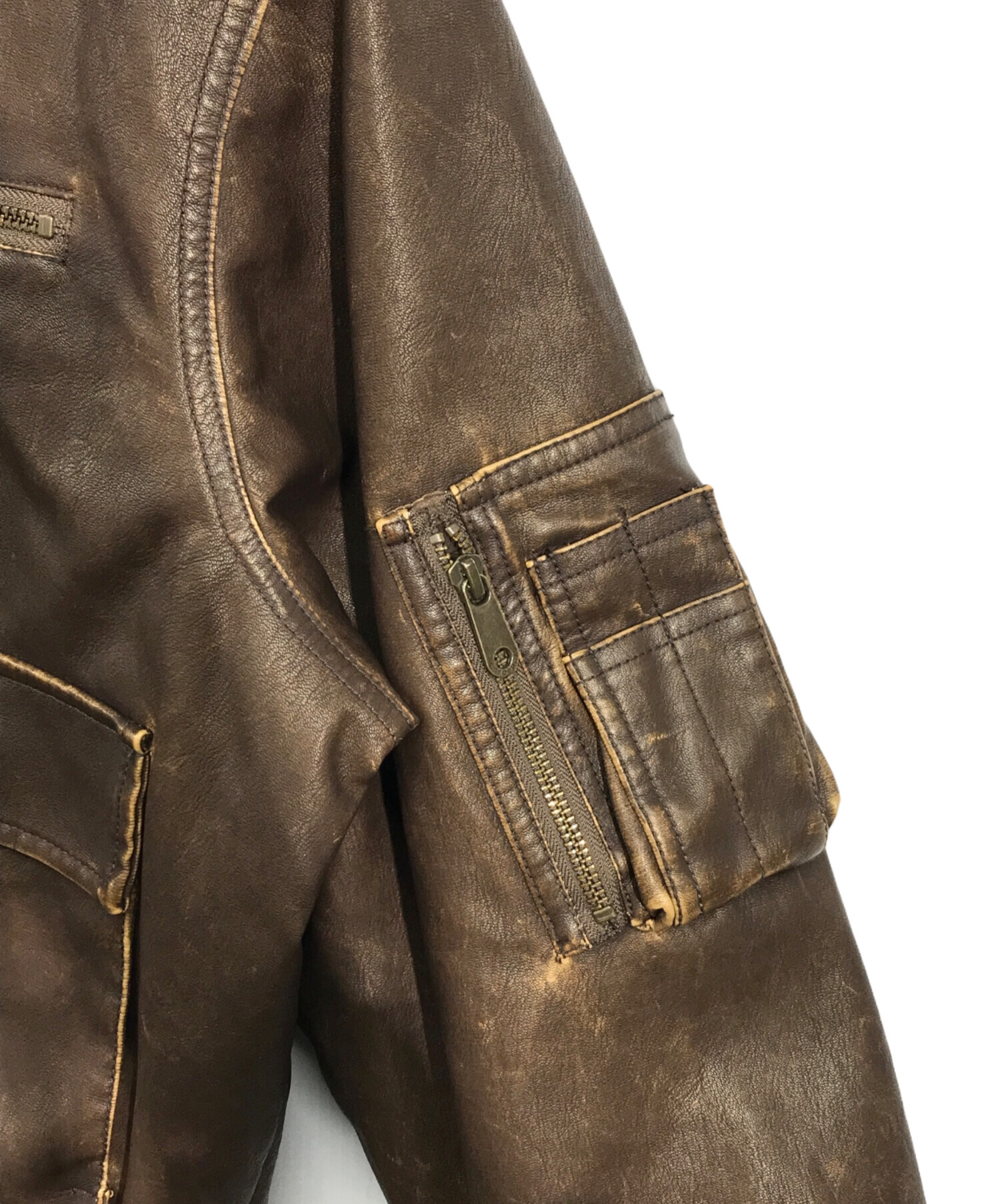 中古・古着通販】SLY (スライ) VINTAGE F／LEATHER S／ブルゾン