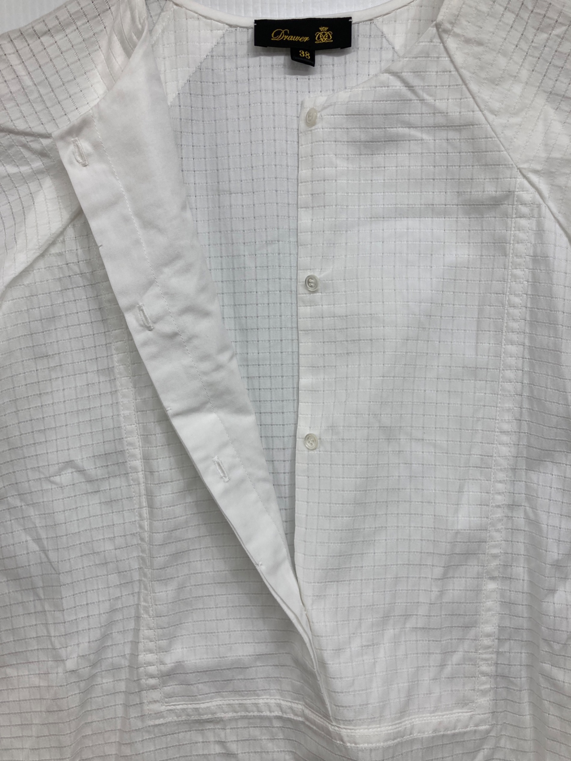 中古・古着通販】Drawer (ドゥロワー) シアーチェックプザムノーカラー