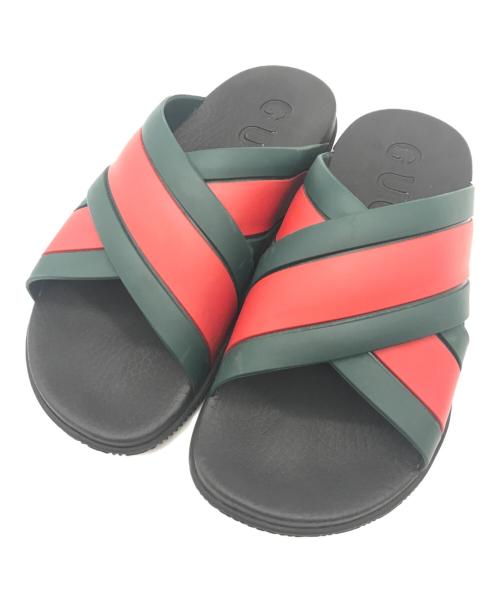 中古・古着通販】GUCCI (グッチ) ウェブスライドサンダル ブラック