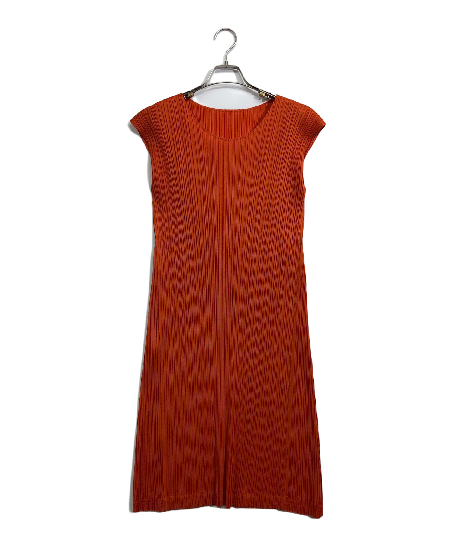 プリーツプリーズ ノースリーブ オレンジ