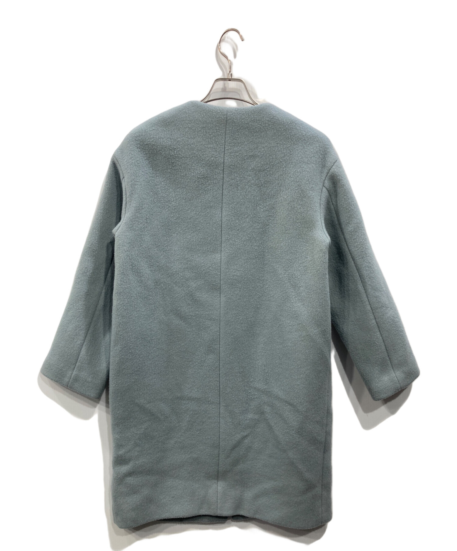 中古・古着通販】IENA (イエナ) ラムウールノーカラーコート ブルー