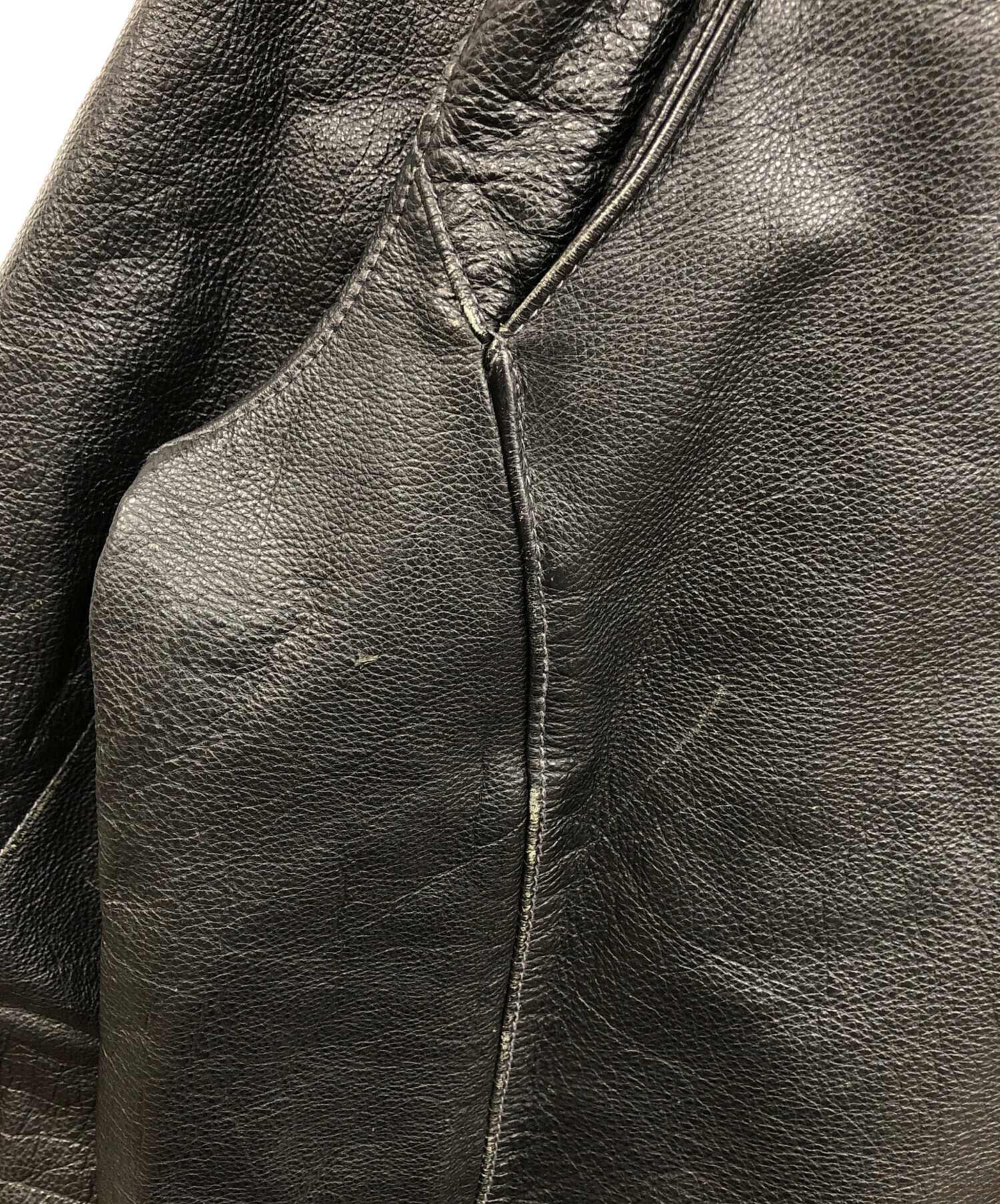 ST.JOHN'S BAYレザージャケット L（クリーニング済み） ST.JOHN'S BAY レザージャケット 黒 LT シングルライダースtype