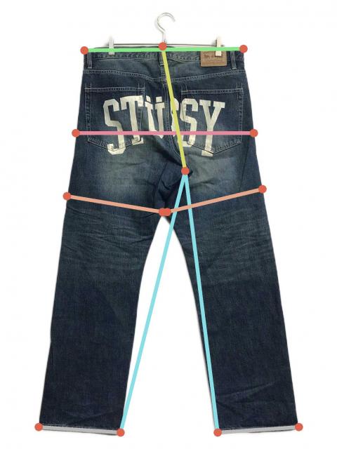 中古・古着通販】stussy (ステューシー) バックプリントデニムパンツ