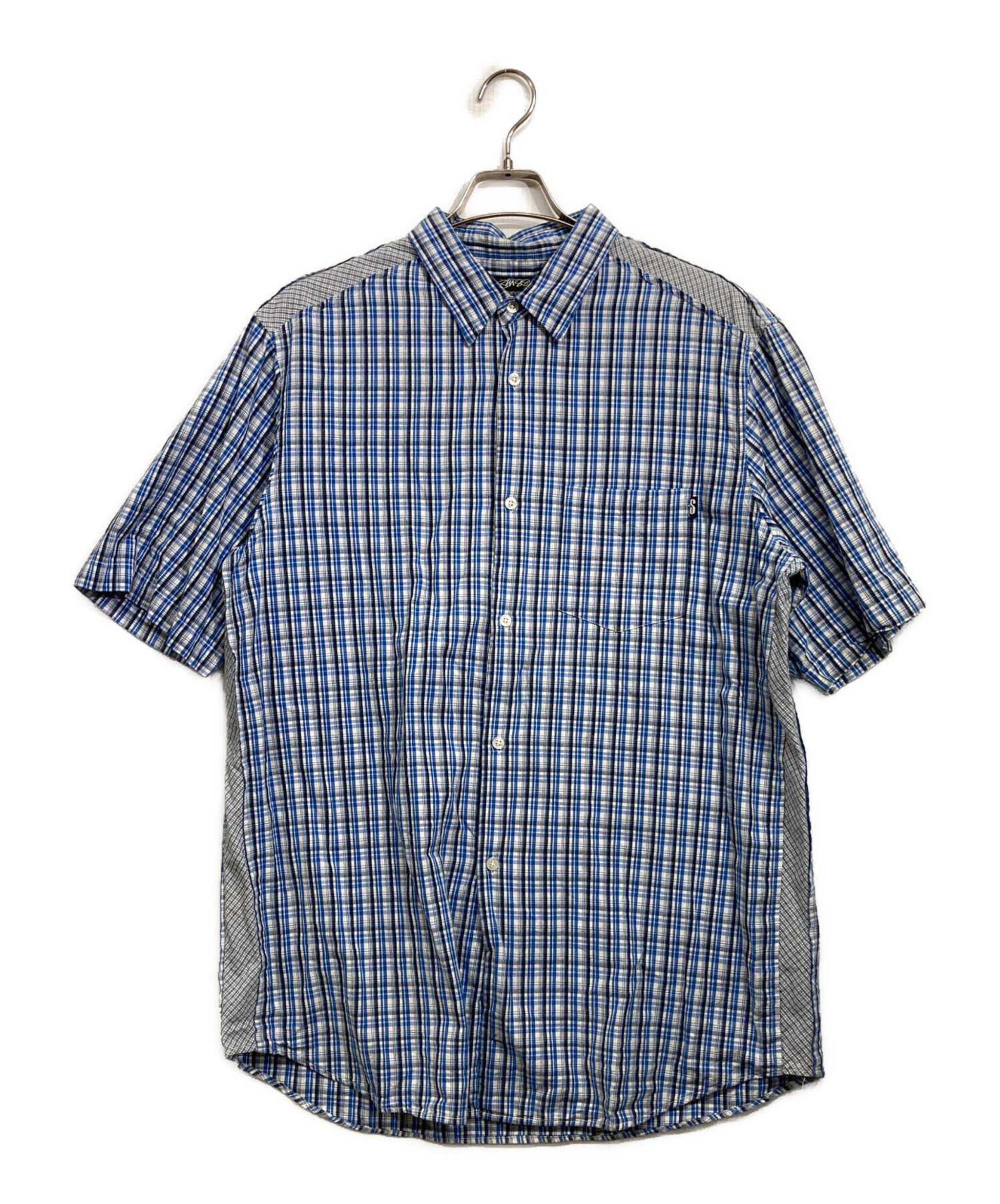 中古・古着通販】stussy (ステューシー) インド綿半袖チェックシャツ