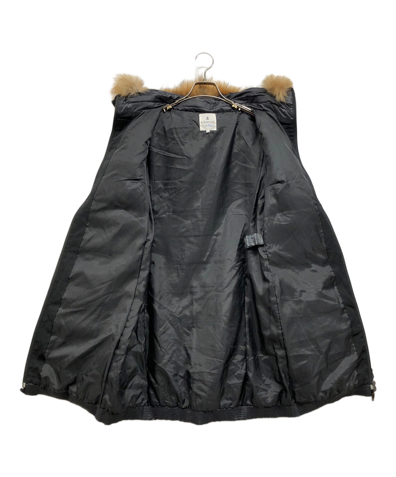 LANVIN ランバン レリアン ダウンコート 紺 黒 38 中古・古着通販】LANVIN en Bleu (ランバンオンブルー) ダウンコート