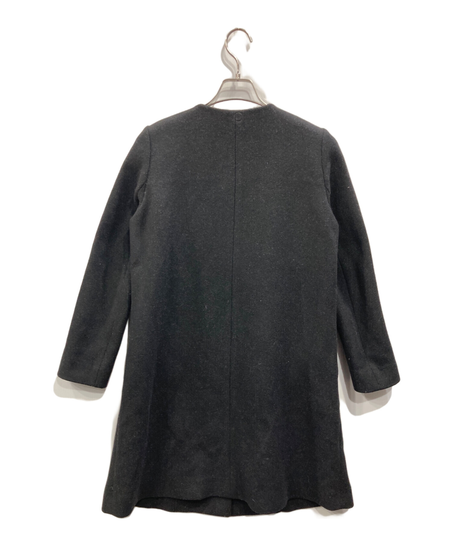 新品未使用タグ付きtheory luxeブラック ノーカラーコートsize38 中古・古着通販】theory luxe (セオリーリュクス) ノーカラーコート