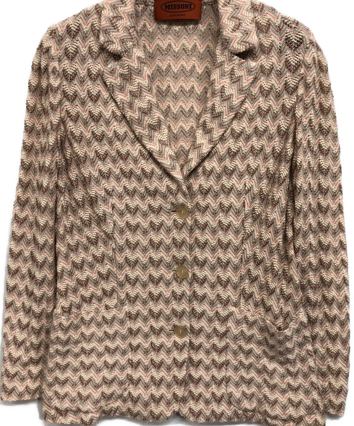 中古・古着通販】MISSONI (ミッソーニ) テーラードジャケット オレンジ 
