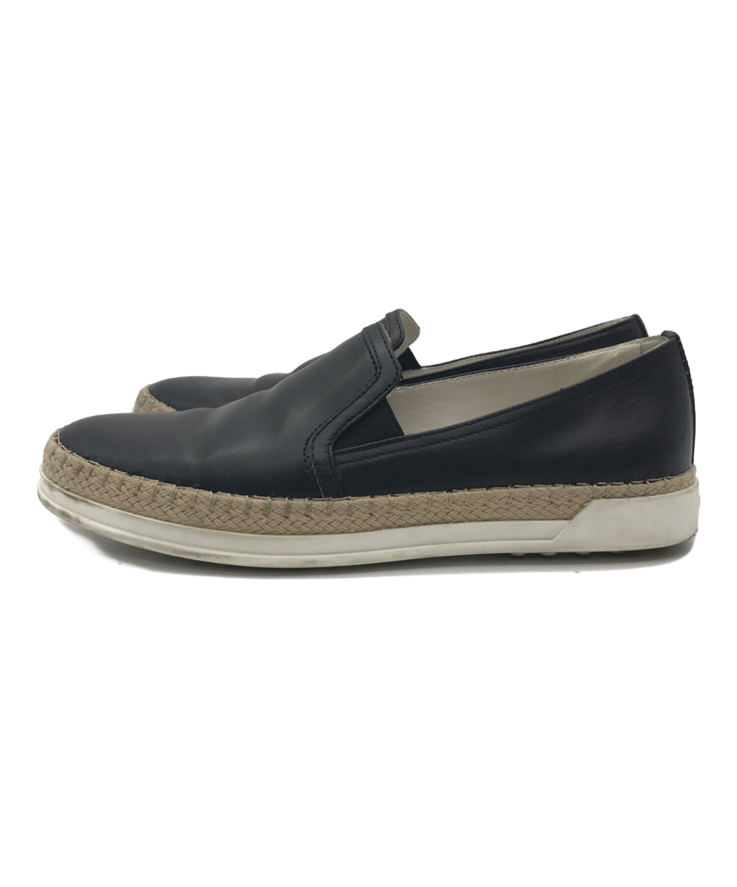TOD'S レザーエスパドリーユ　36.5 TOD'S レザーエスパドリーユ 36.5 中古・古着通販】TOD'S (トッズ