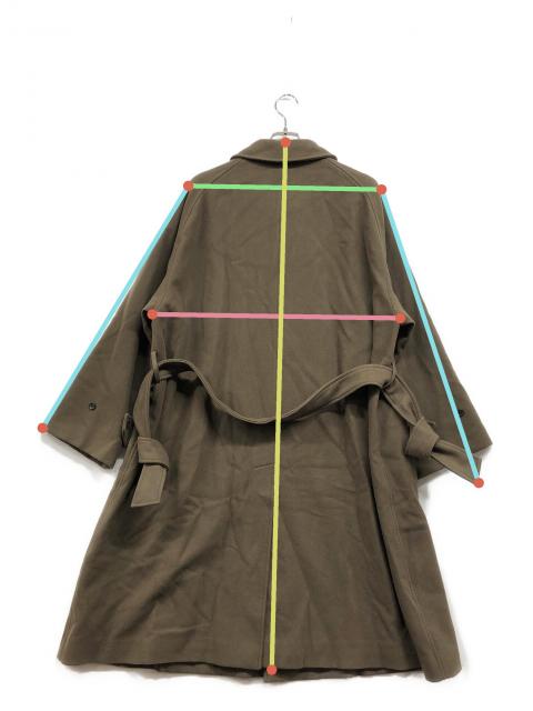 までLE WOOL Balcollar Coat サイズ3 中古・古着通販】LE (エルイー) WOOL Balcollar Coat カーキ サイズ:3