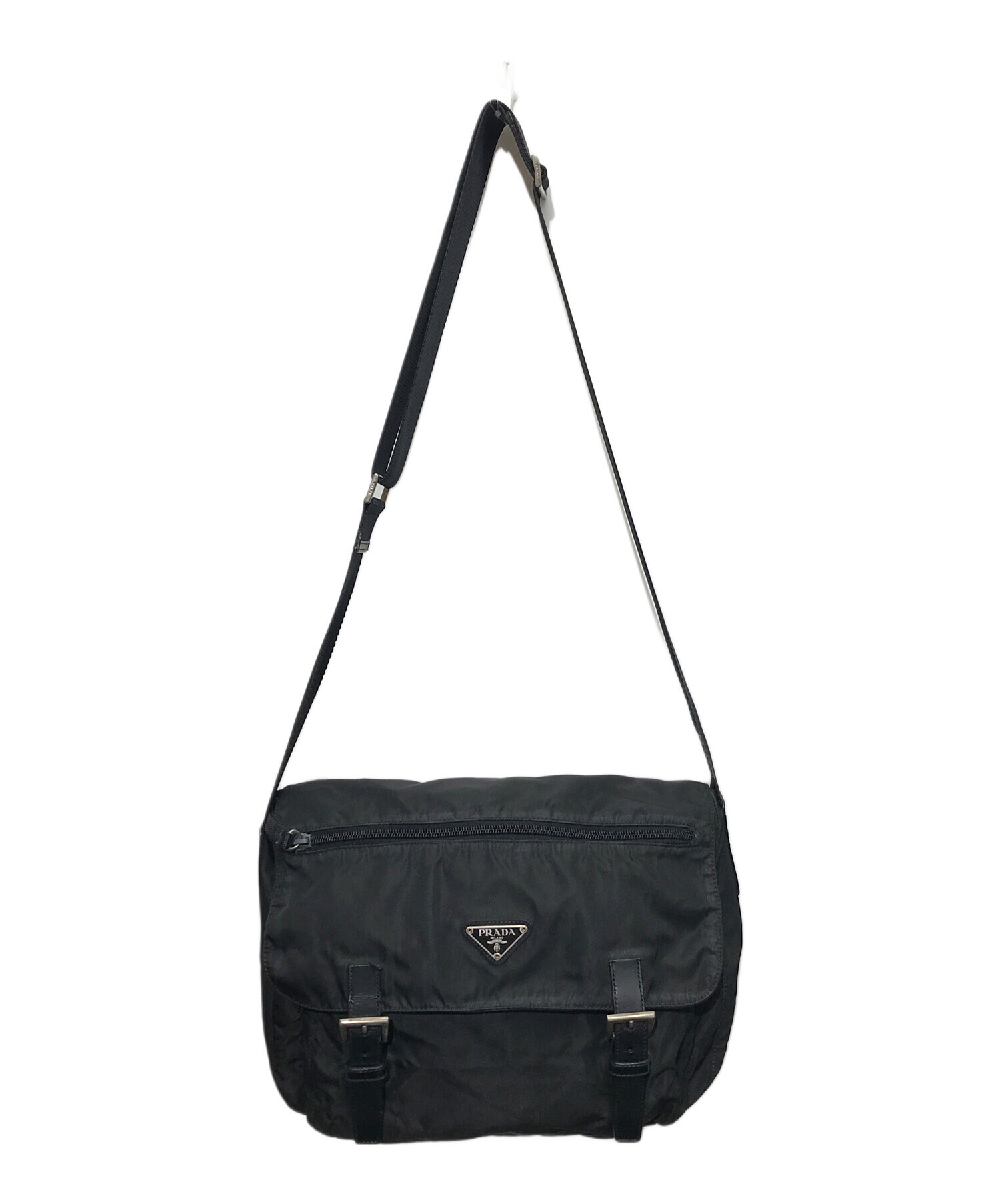 中古・古着通販】PRADA (プラダ) ナイロンメッセンジャーバッグ
