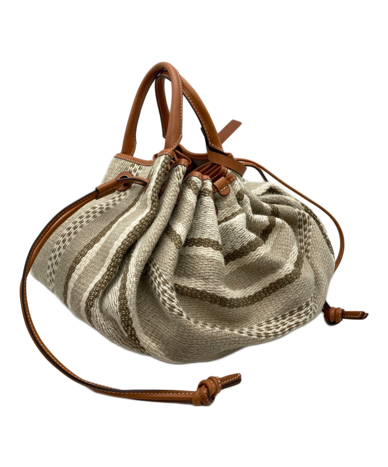 mica della valle ベージュ ハンドバッグ