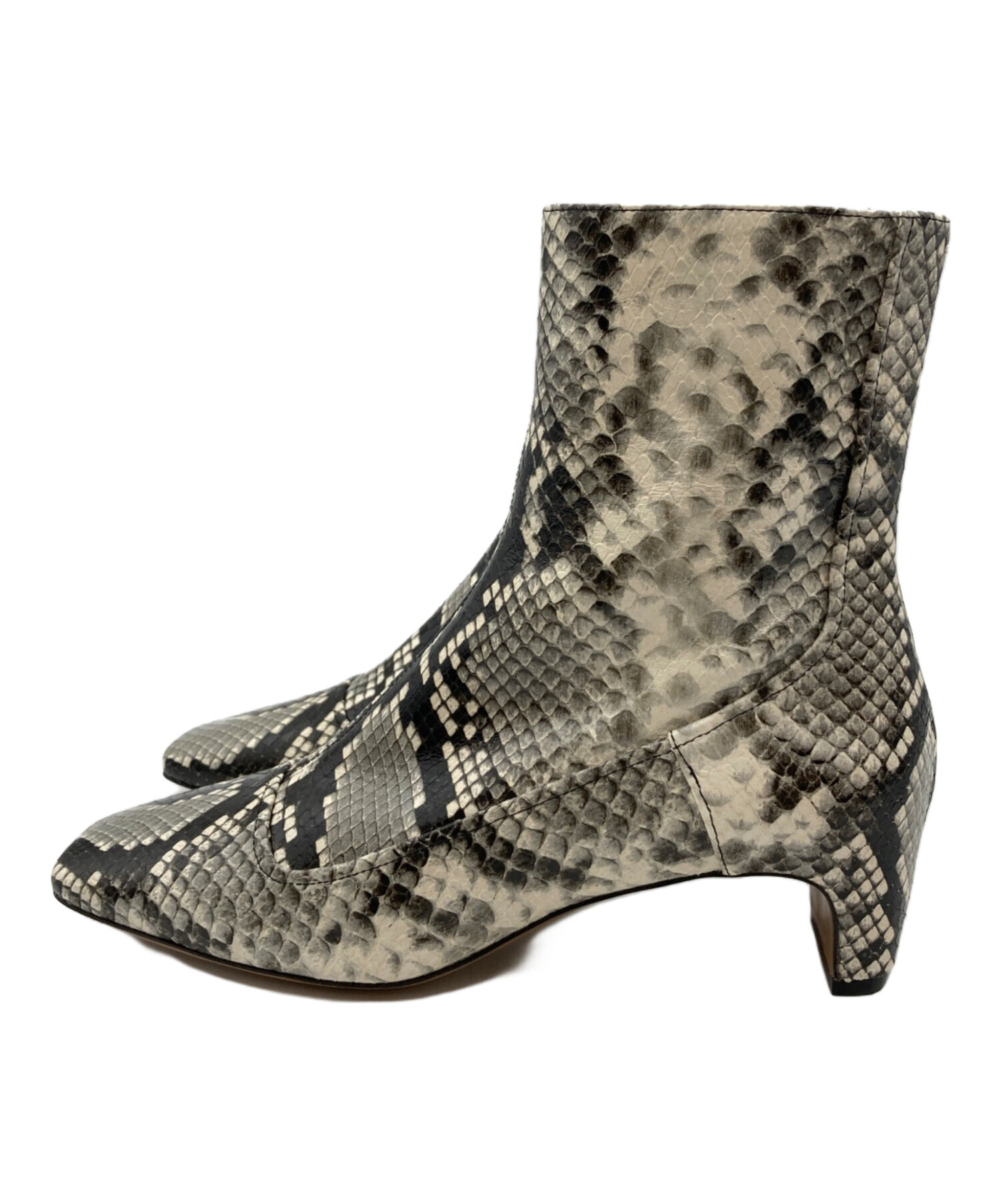 メゾンマルジェラ　パイソンショートブーツ37.5　美品 中古・古着通販】Maison Margiela (メゾンマルジェラ) パイソン柄