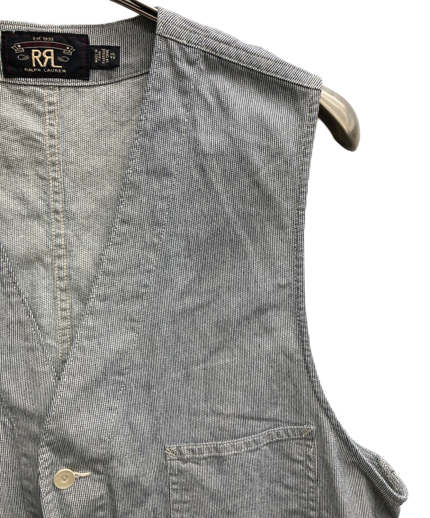 中古・古着通販】RRL (ダブルアールエル) コットンワークベスト ブルー