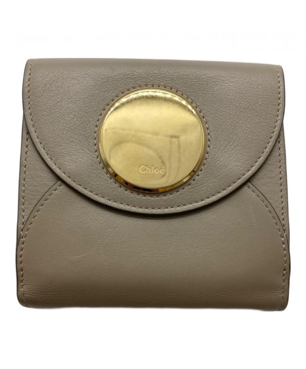 中古・古着通販】Chloe (クロエ) 3つ折り財布 ベージュ｜ブランド