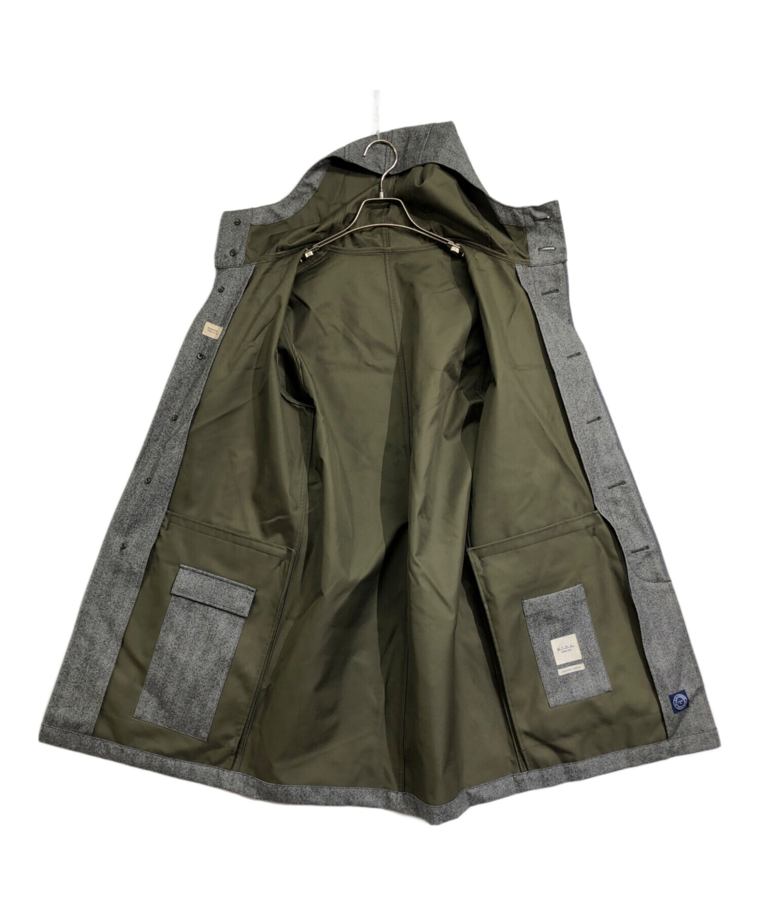 中古・古着通販】M.I.D.A. (ミダ) Bonding Hooded Coat グレー サイズ 