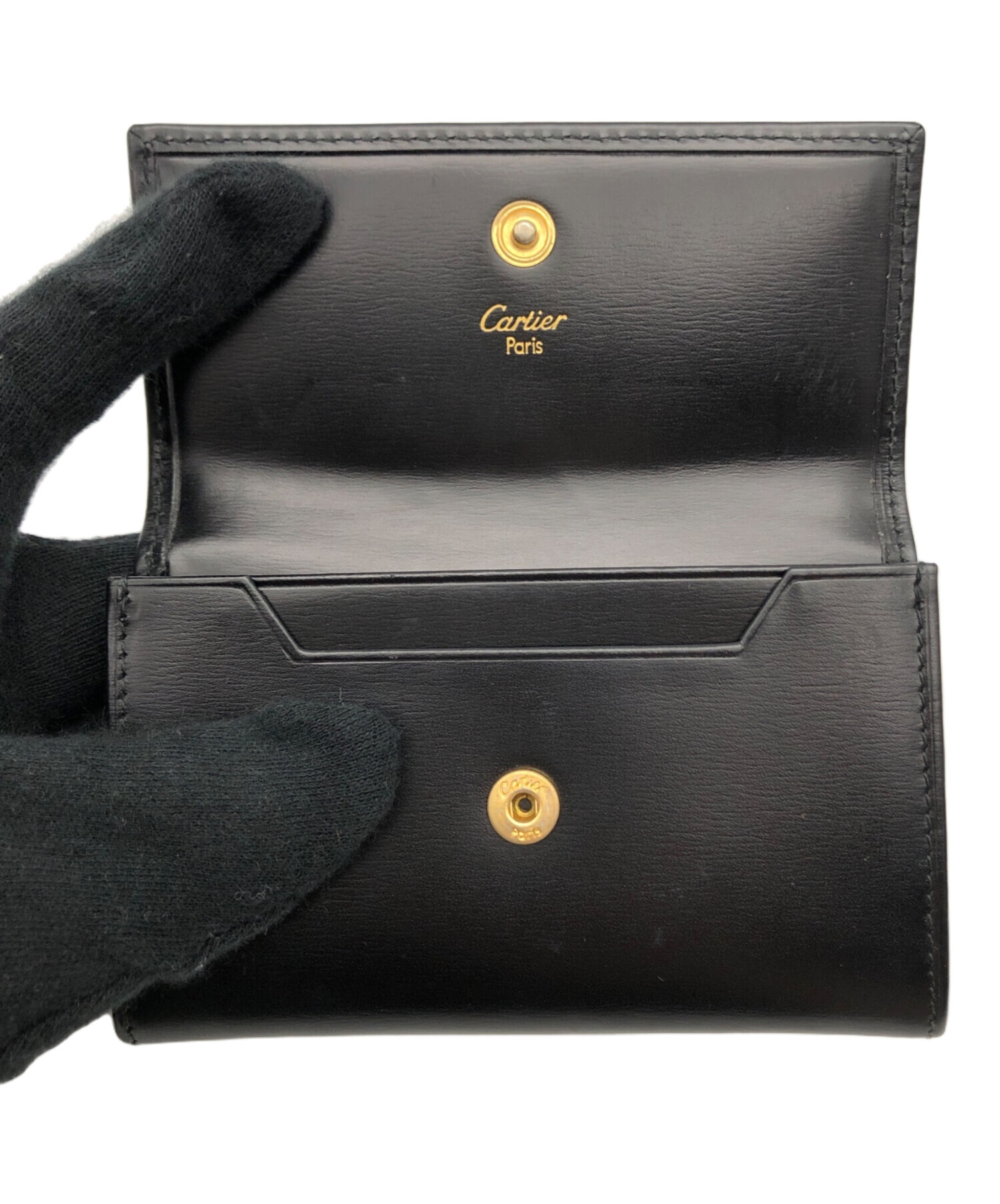 中古・古着通販】Cartier (カルティエ) 名刺入れ ブラック｜ブランド