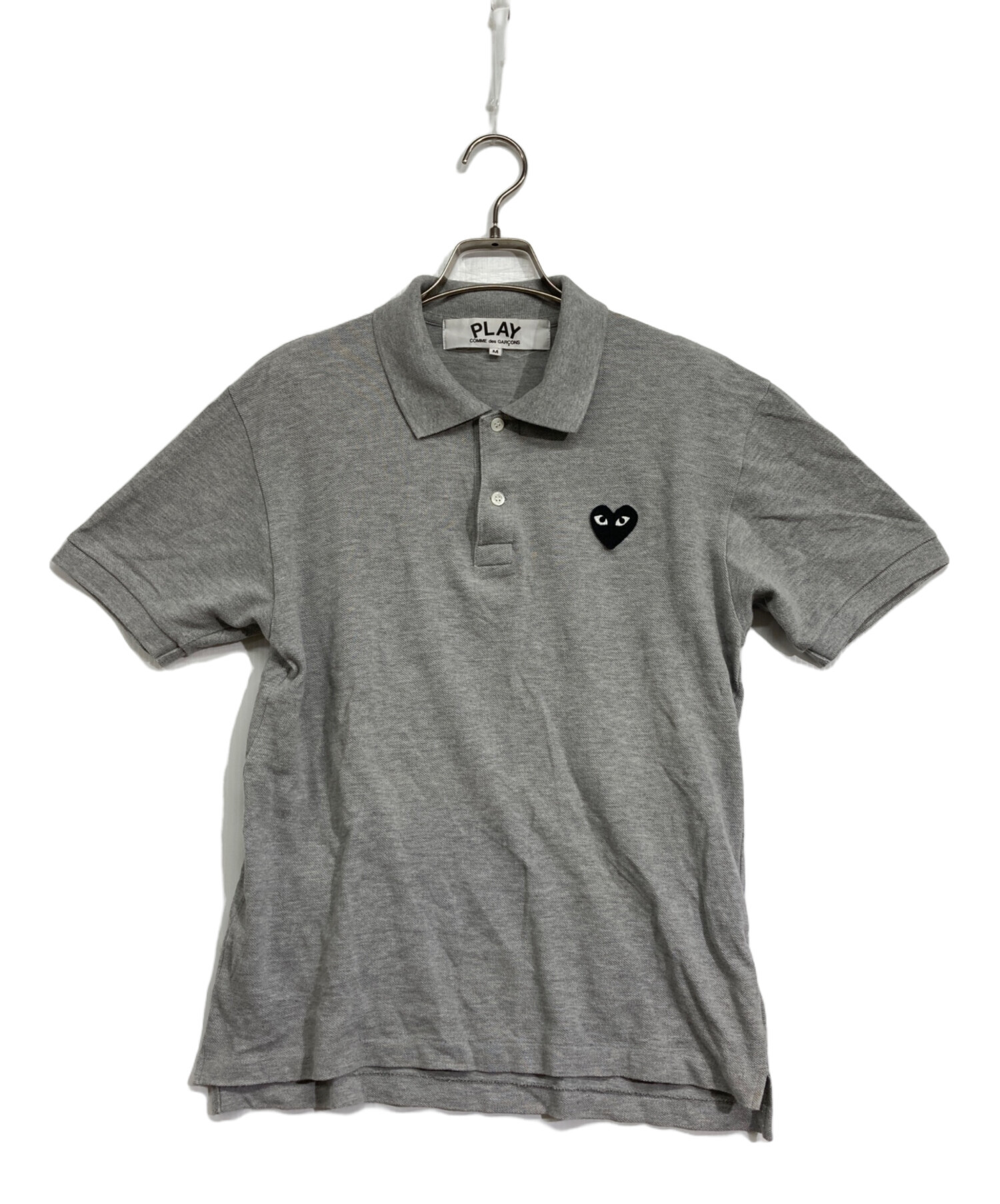 PLAY COMME des GARCONS 半袖ポロシャツ グレー Mサイズ 美品】PLAY COMME des GARÇONS グレー ポロシャツ M COMME des GARCONS