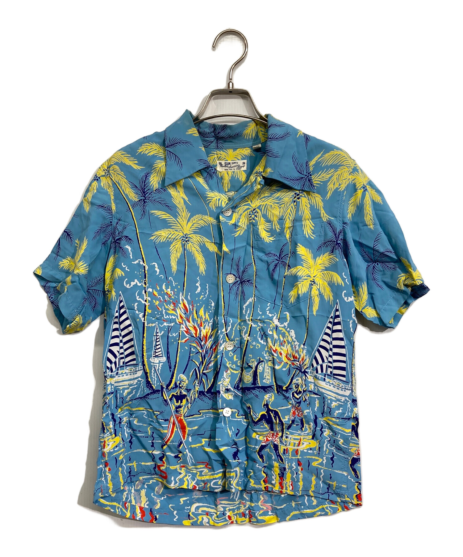 中古・古着通販】Sun Surf (サンサーフ) アロハシャツ ブルー サイズ