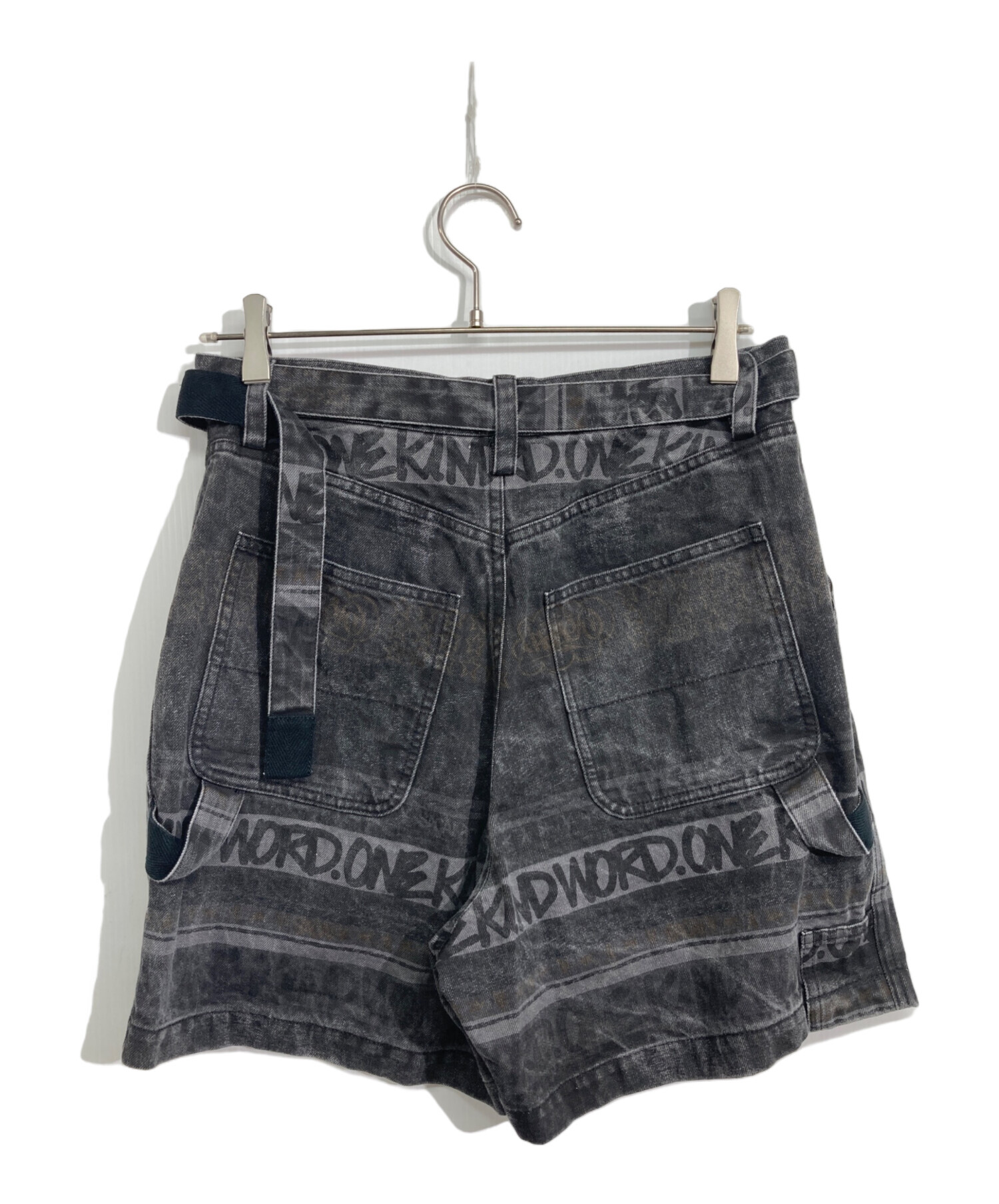 23ss【sacai×ERIC HAZE】デニムストライププリントハーフパンツ 中古・古着通販】sacai (サカイ) Eric Haze (エリックヘイズ) Denim