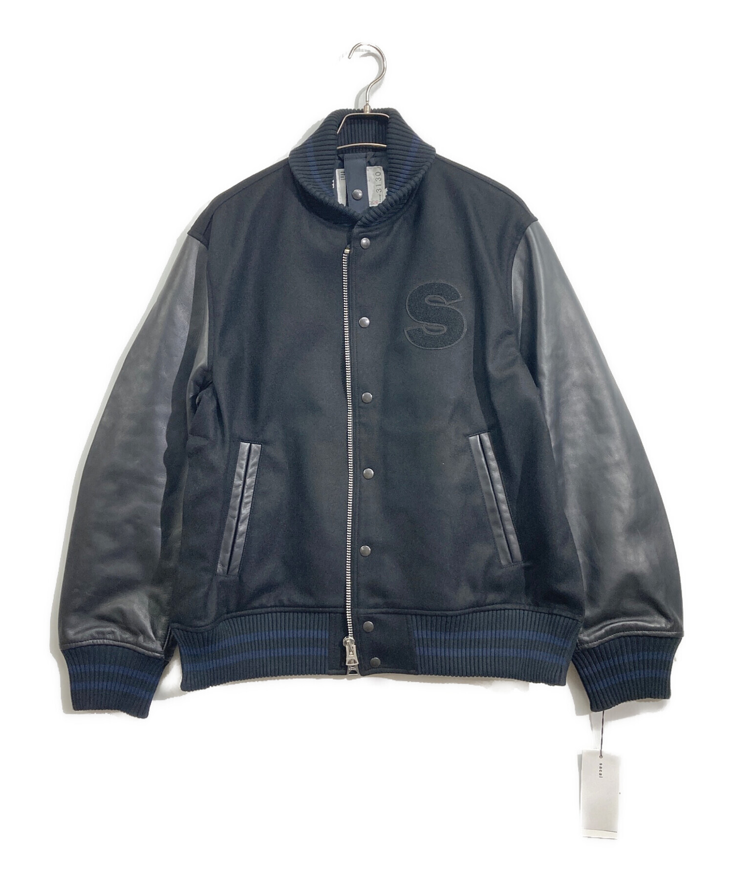 sacai INTERSTELLAR Blouson スタジャン ブルゾンタグ付 中古・古着通販】sacai (サカイ) INTERSTELLAR Blouson ブラック