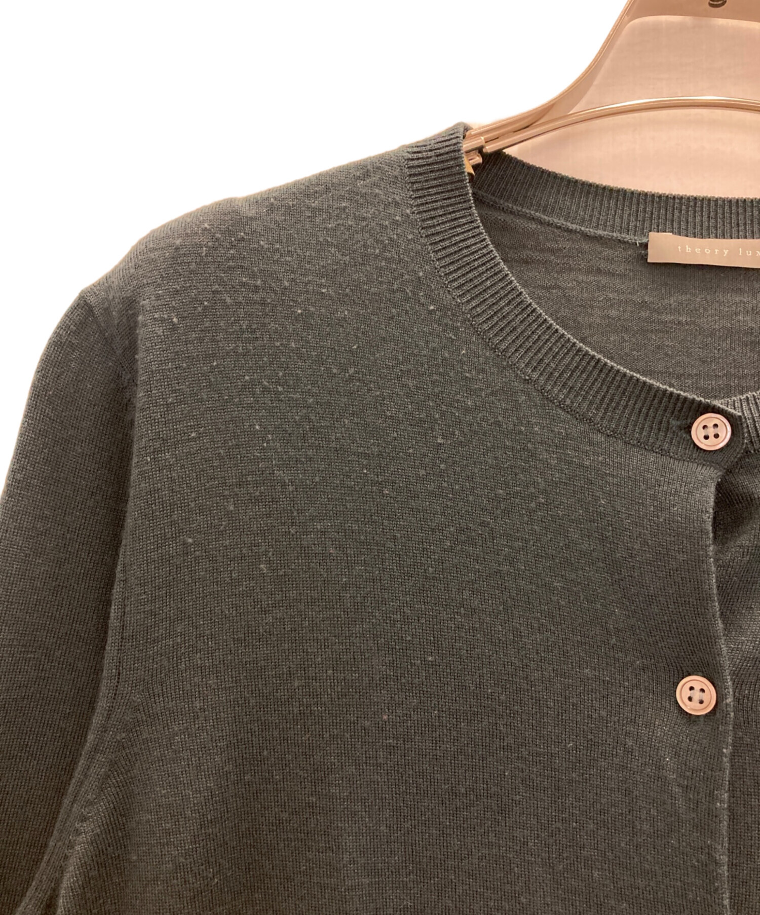 セオリーリュクス24 ストレッチリブカーディガン未使用40グリーン3.1万 中古・古着通販】theory luxe (セオリーリュクス) クルーネック