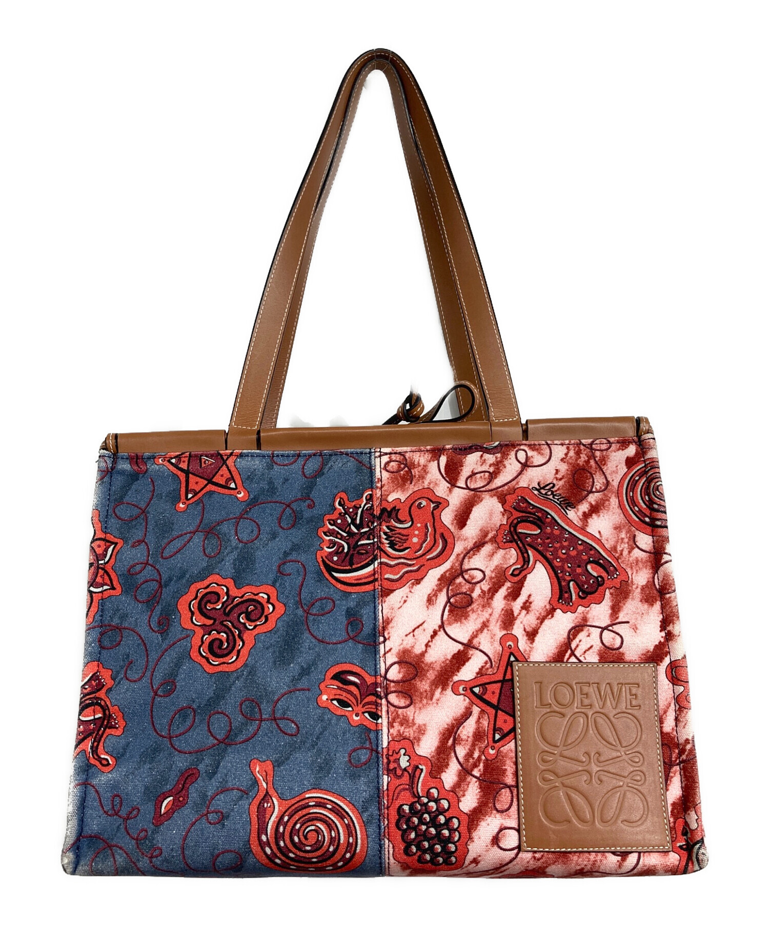 中古・古着通販】LOEWE (ロエベ) クッショントートバッグ マルチカラー 
