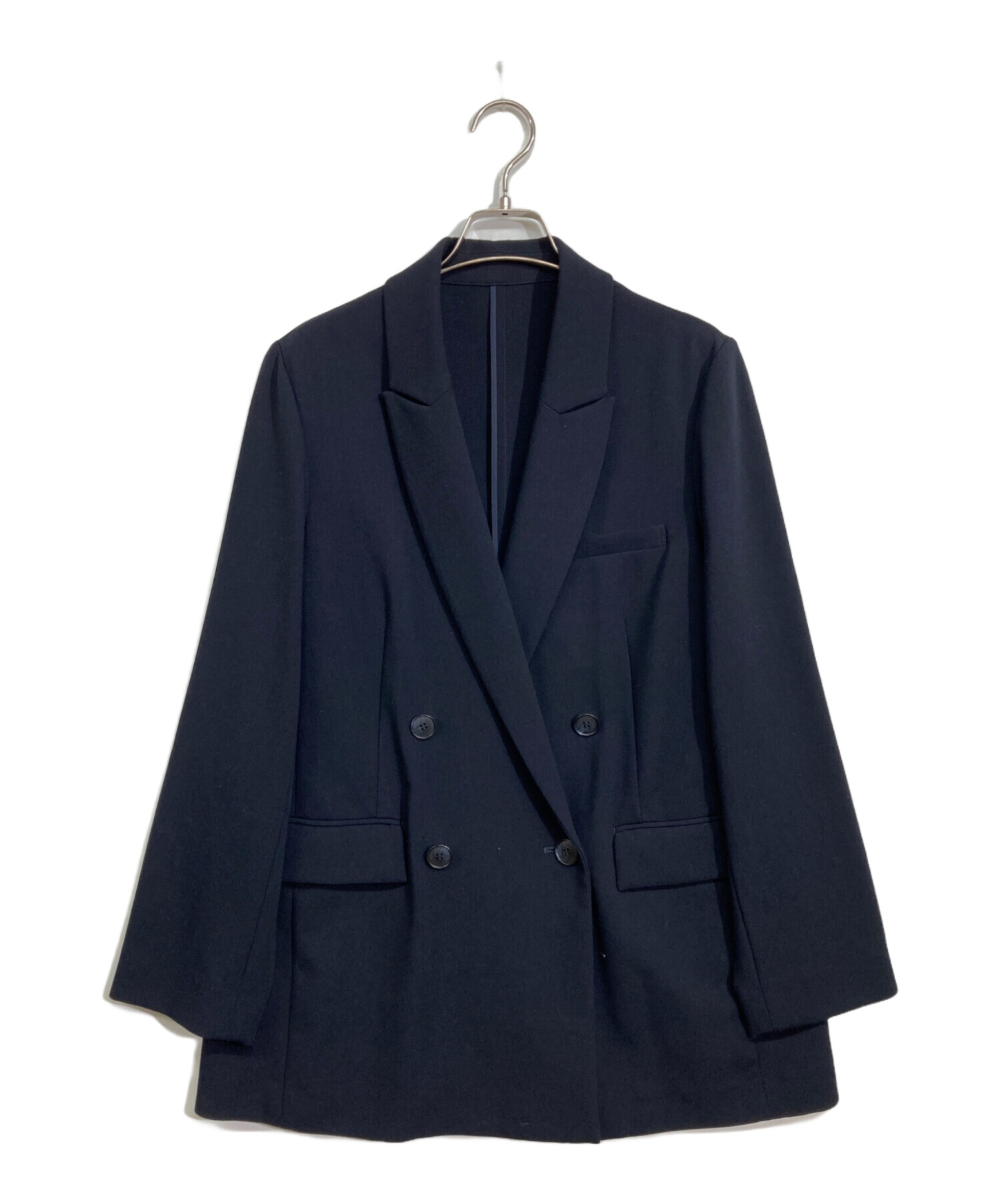 SOEJU ソージュ ウールライクダブルジャケット ネイビー M SOEJU