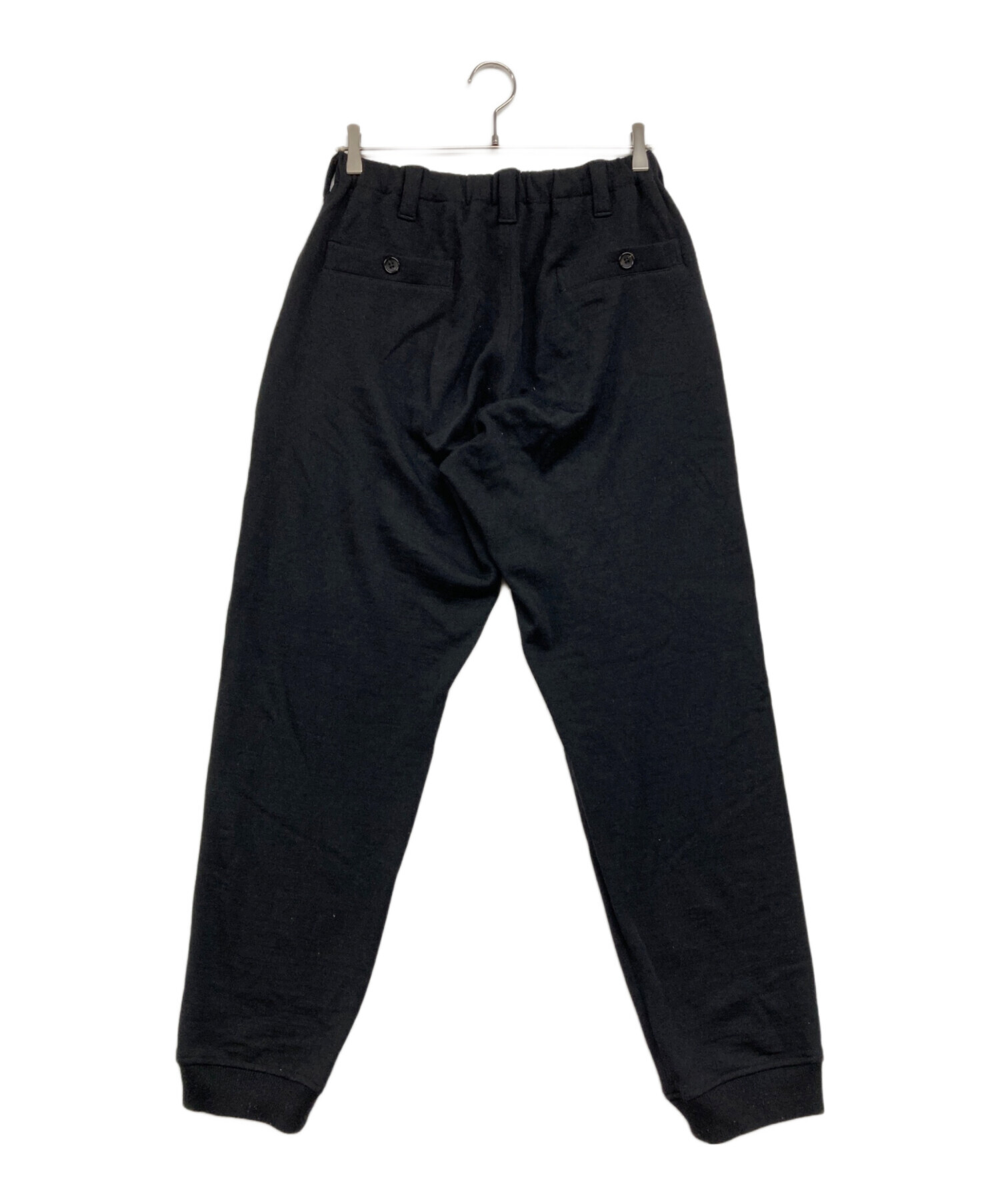 ヨウジヤマモトプールオム　ウール　ツータックス　スラックス　ブラック　Lサイズ ヨウジヤマモト プールオムYohji Yamamoto POUR HOMME ウールレーヨン