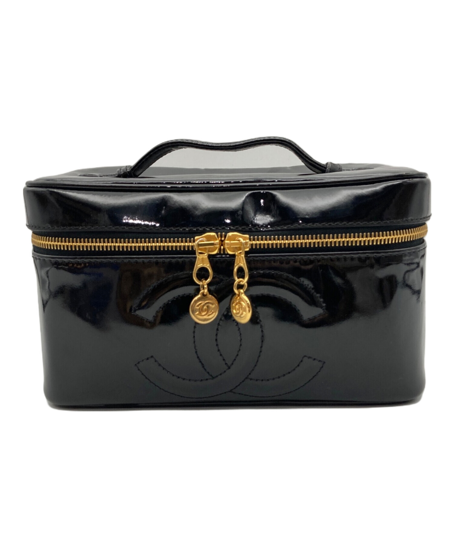 CHANELエナメルバニティバック 中古・古着通販】CHANEL (シャネル) ココマークエナメルバニティバッグ