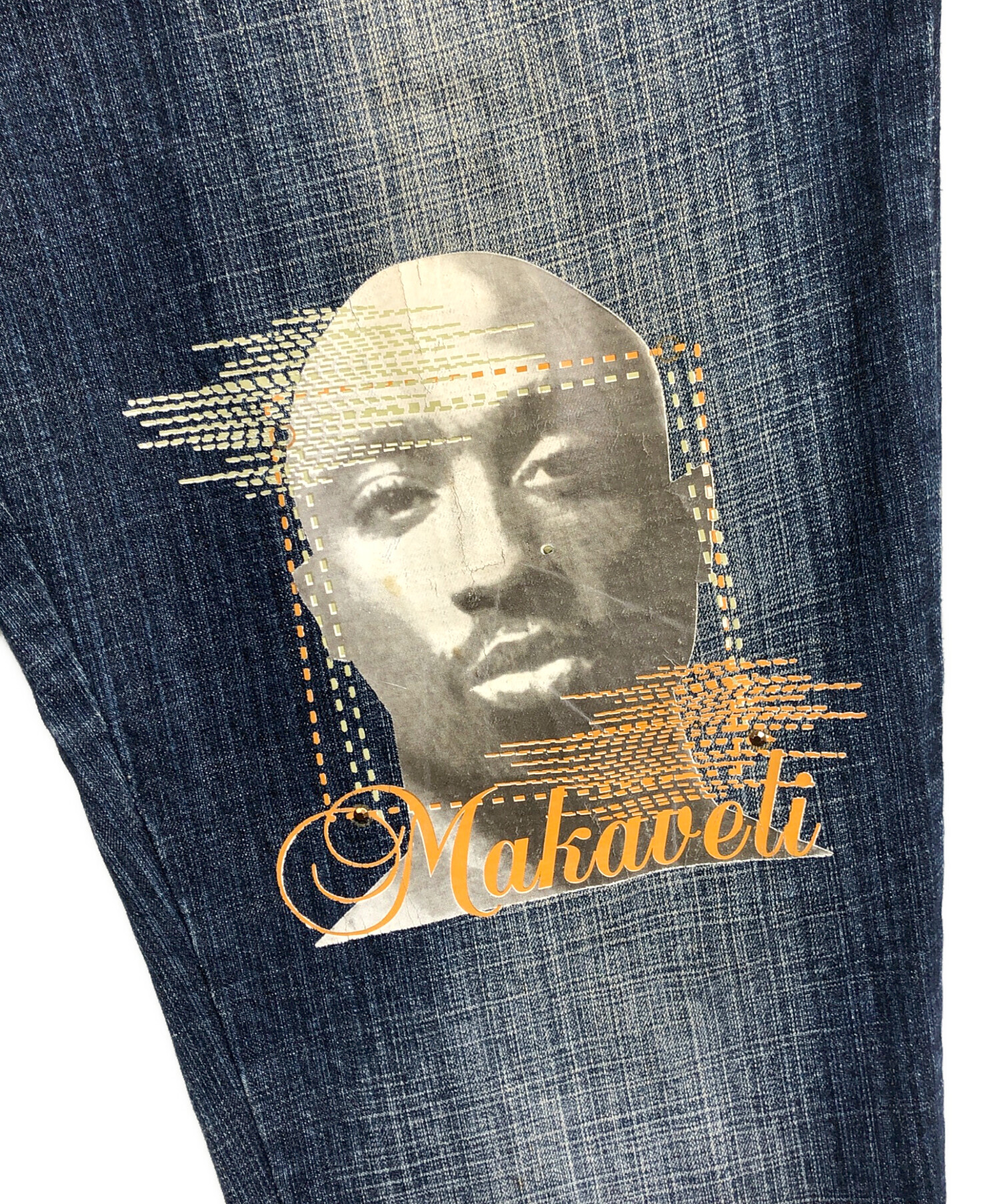 中古・古着通販】MAKAVELI (マカベリ) 2pacデニムパンツ インディゴ
