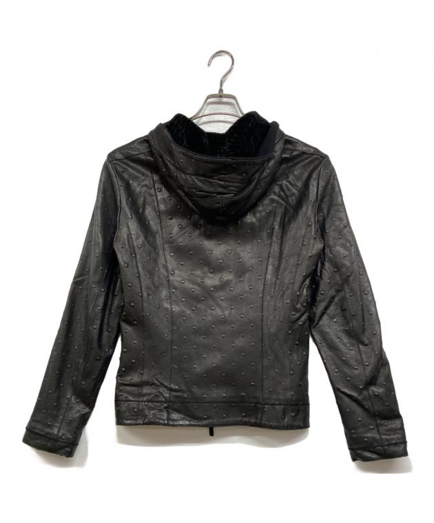 EMPORIO ARMANI ラムレザー　ジャケット　M ブラック　羊革　黒 EMPORIO ARMANI ラムレザー ジャケット M ブラック 羊革 黒