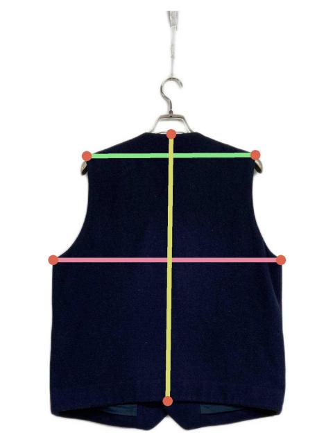 CONFECT ウールモッサークルーネックベスト ネイビー CONFECT 02213