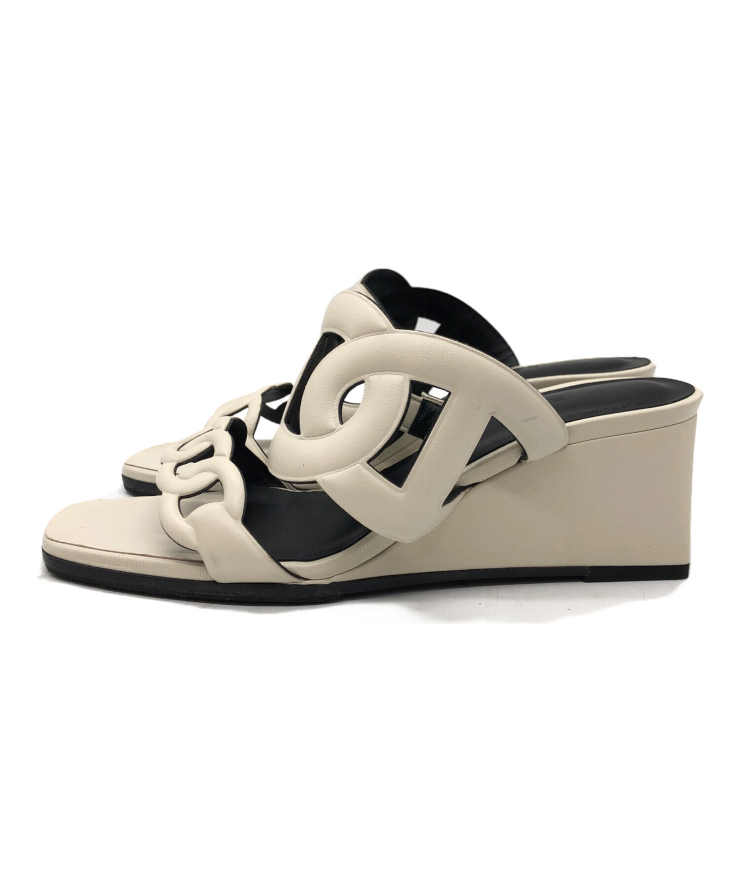 エルメス ホワイト サンダル シプレ 37 新品未使用】エルメス シプレ