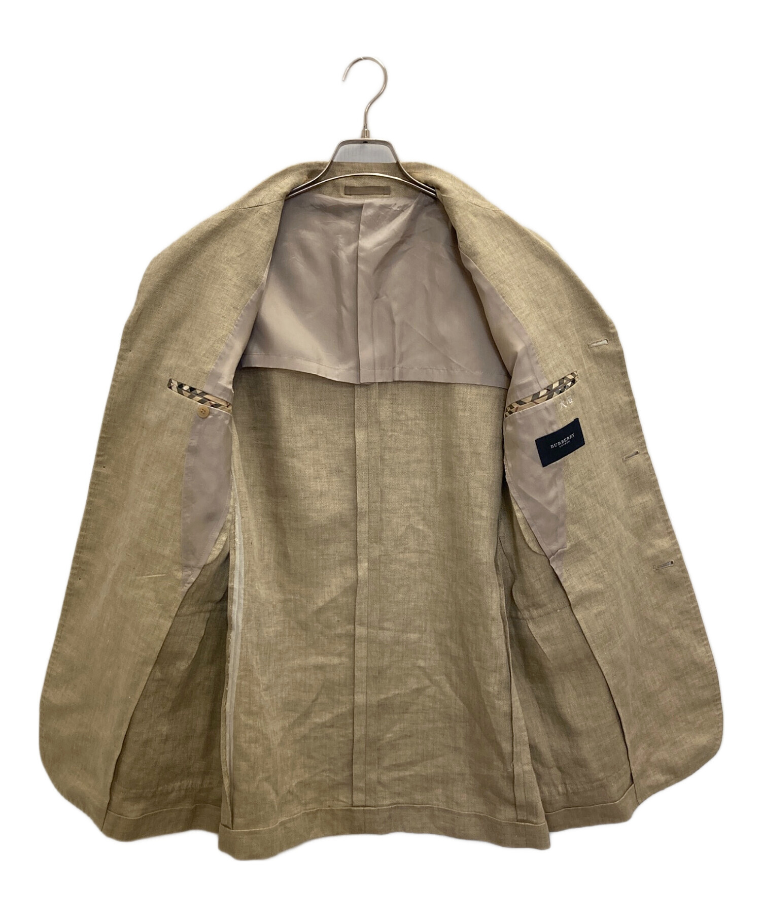バーバリーロンドンベージュ スエード風 ジャケット 中古・古着通販】BURBERRY LONDON (バーバリーロンドン) リネン