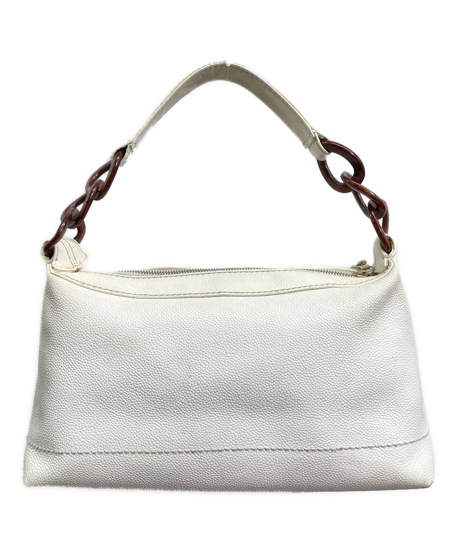 中古・古着通販】CHANEL (シャネル) ウッドチェーンキャビアスキン 