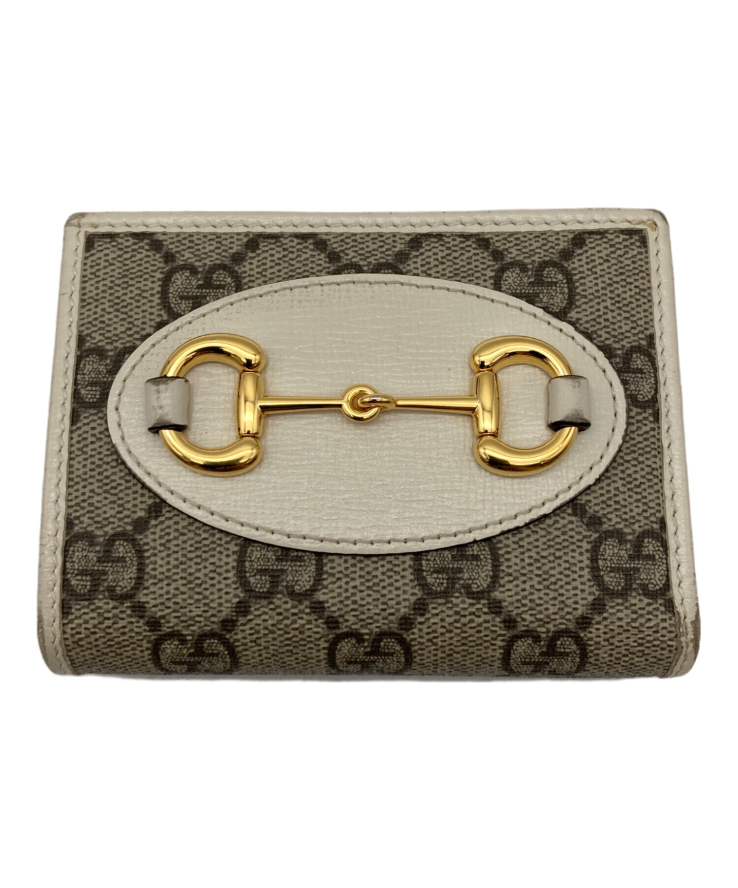 GUCCI グッチ ホースビットコンパクトウォレット GGスプリーム GUCCI】グッチ GGスプリーム コンパクトウォレット 774332 二