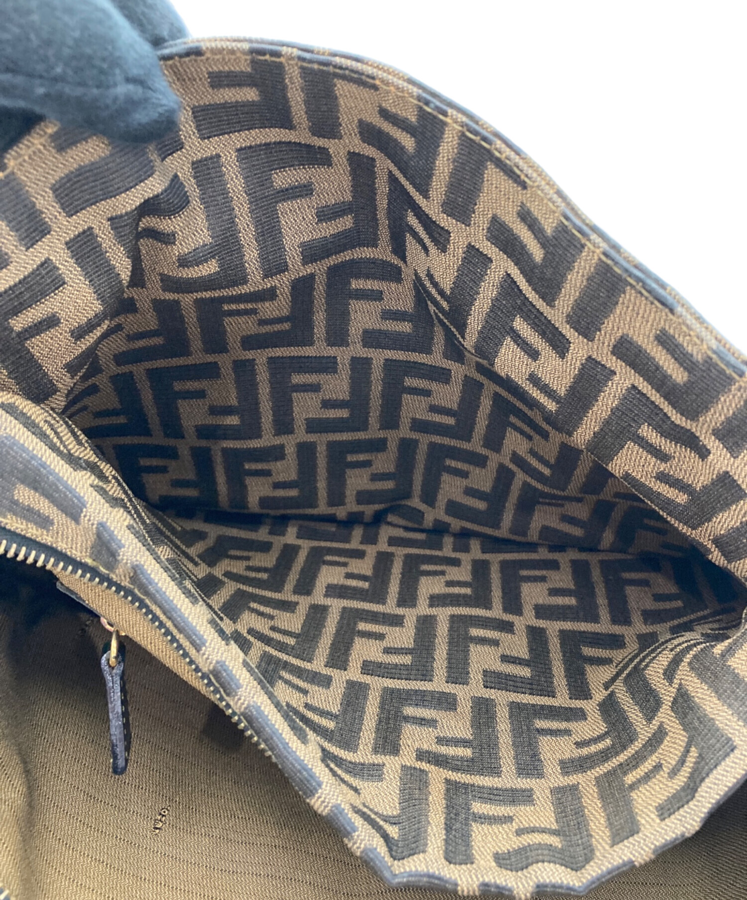 ✨FENDI✨フェンディ✨ズッカ柄✨ヴィンテージ✨ネイビー✨ハンドバッグ✨ 中古・古着通販】FENDI (フェンディ) ズッカ柄ハンドバッグ ブラウン