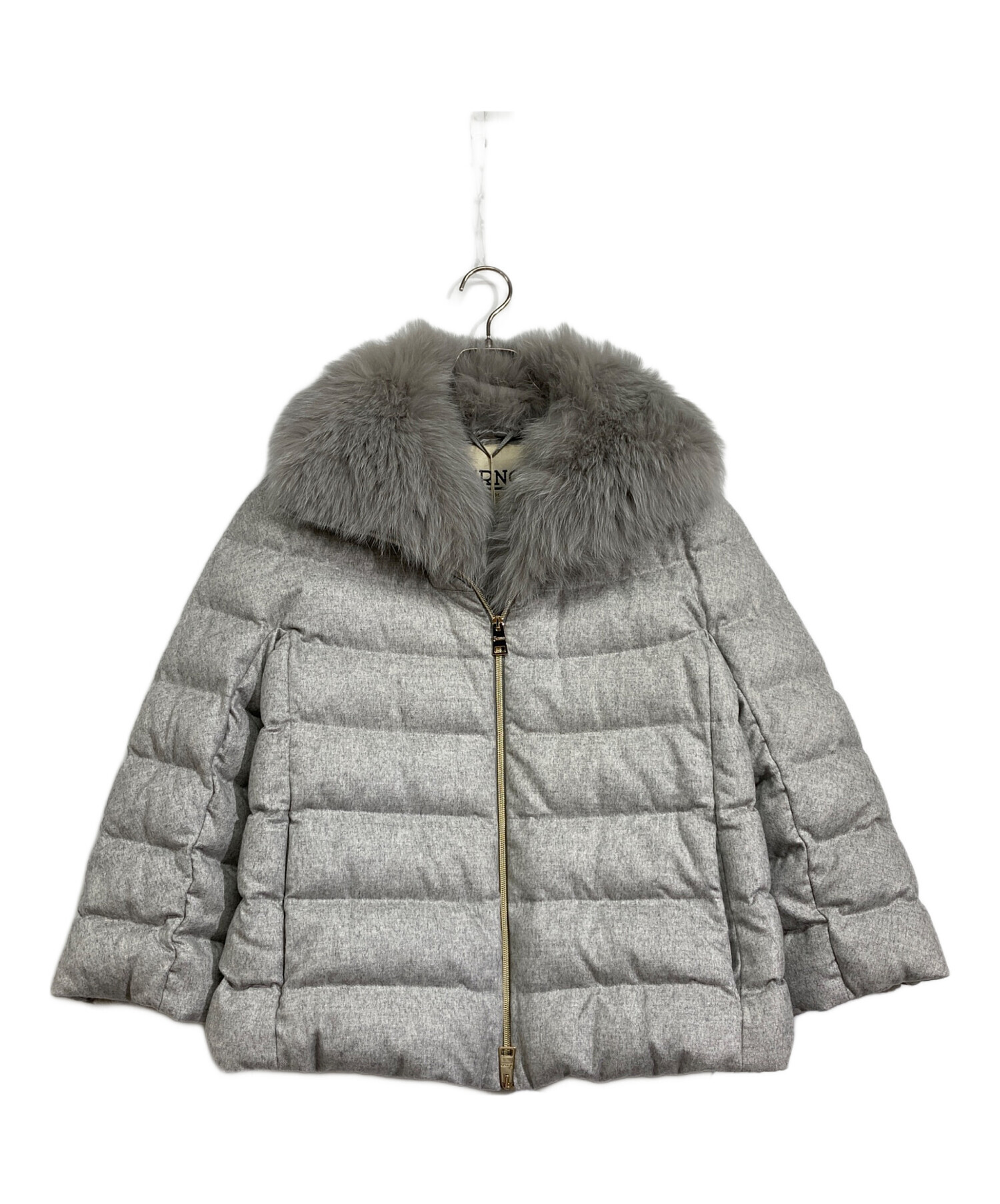 中古・古着通販】HERNO (ヘルノ) ウールダウンファージャケット グレー