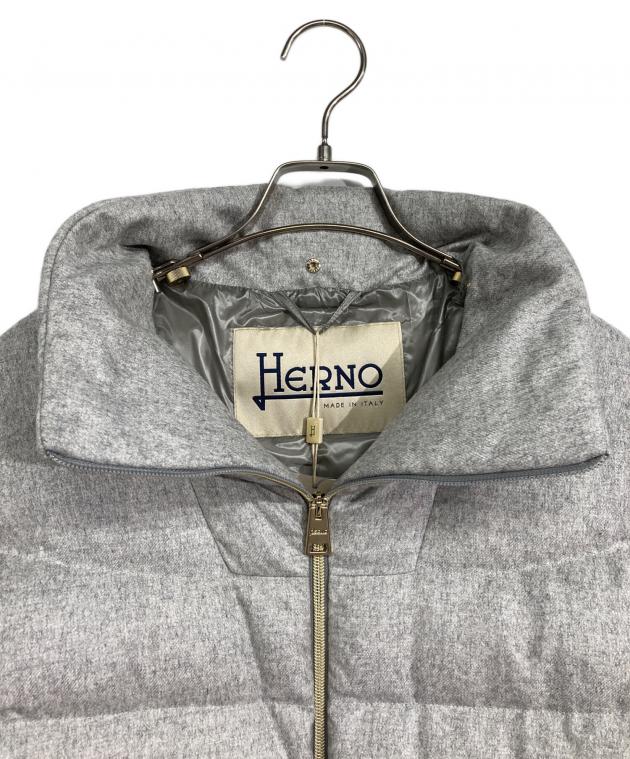 中古・古着通販】HERNO (ヘルノ) ウールダウンファージャケット グレー