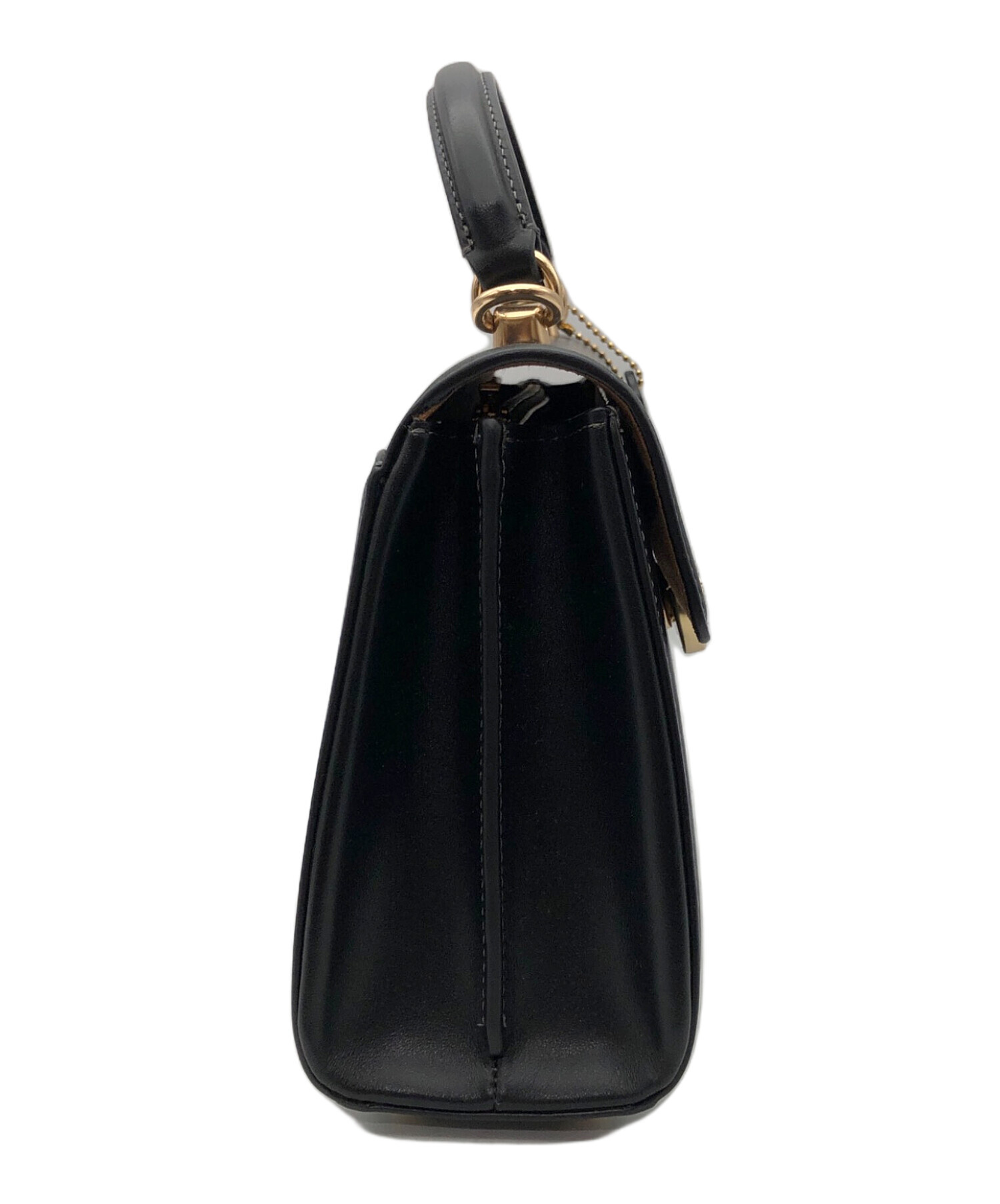 coach エライザ トップハンドル　ブラック 中古・古着通販】COACH (コーチ) エライザ トップハンドル 2WAY