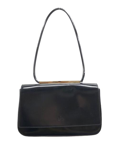 美品　グッチ GUCCI エナメル GG ハンドバッグ ヴィンテージ　ブラック 中古・古着通販】GUCCI (グッチ) エナメルハンドバッグ ブラック
