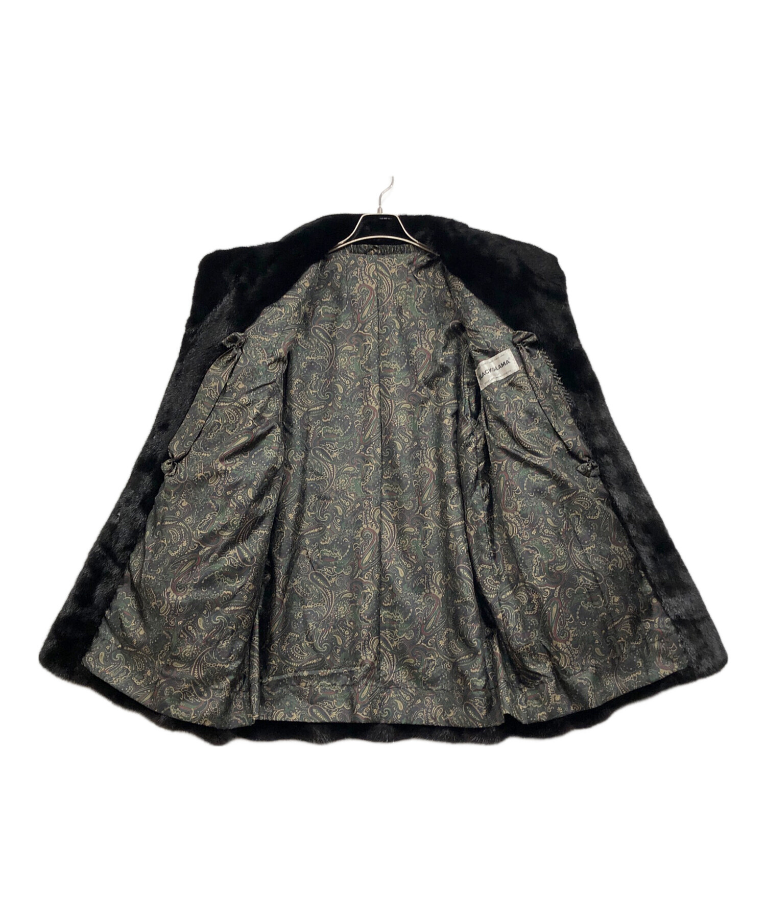 中古・古着通販】BLACK GLAMA (ブラックグラマ) ミンクコート ブラック