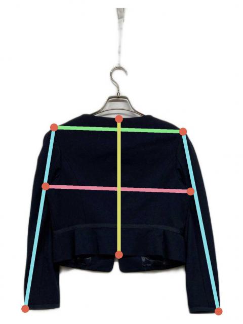 中古・古着通販】TOCCA (トッカ) ノーカラージャケット ネイビー