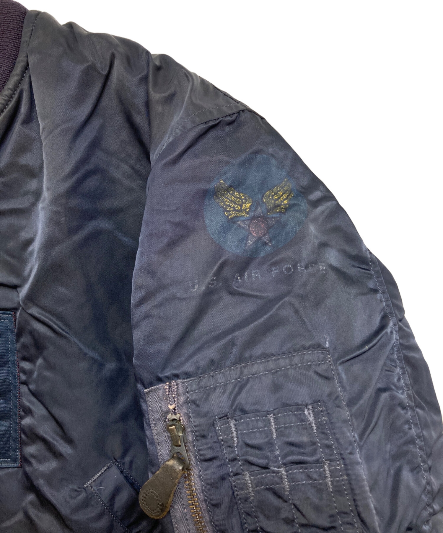 中古・古着通販】ALPHA (アルファ) B-15Cフライトジャケット ネイビー