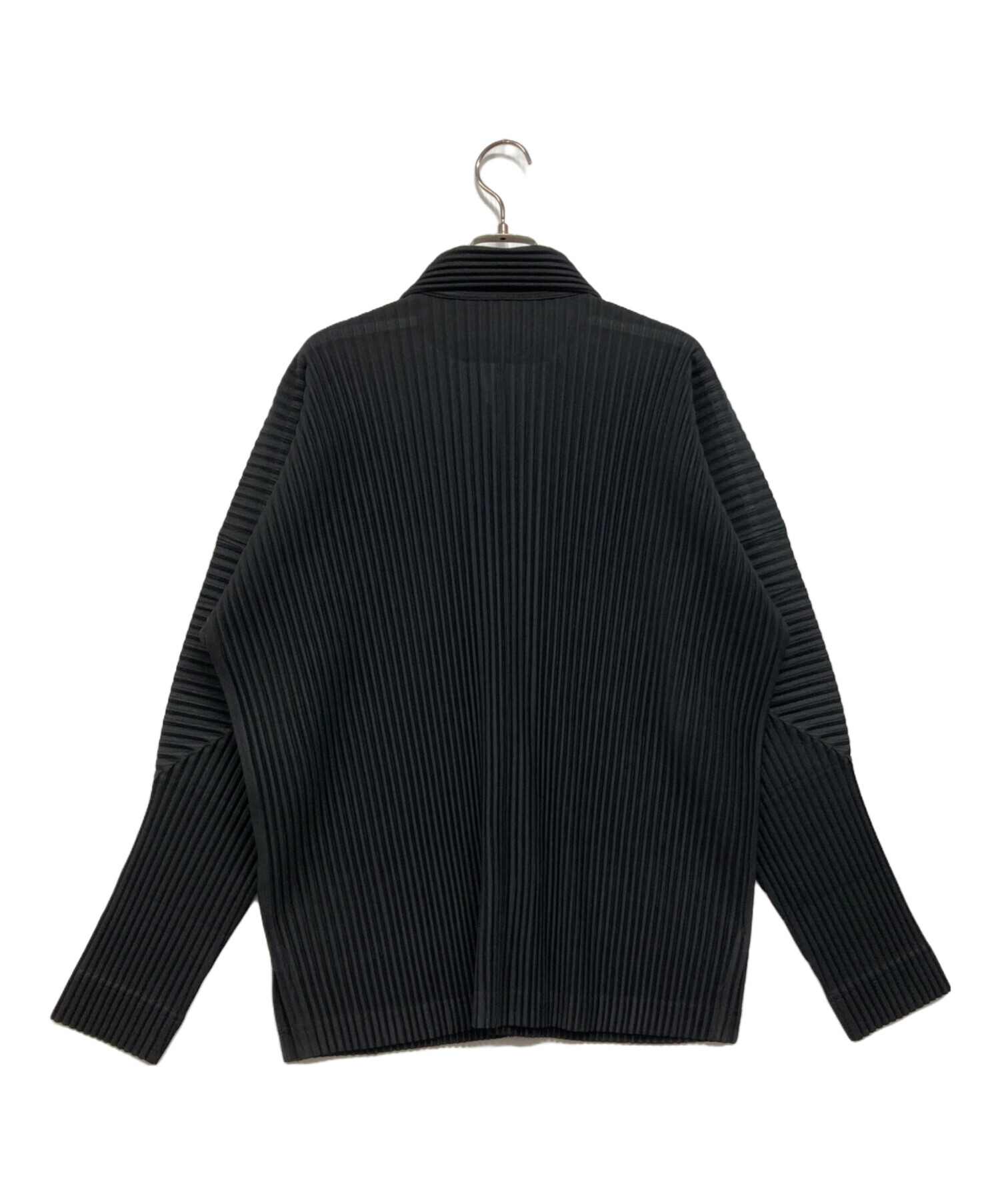 【極美品】オムプリッセ イッセイミヤケ プリーツ 長袖 Tシャツ ブラック 4 オム プリッセ イッセイミヤケ 長袖Tシャツ Long Sleave Tee ブラック