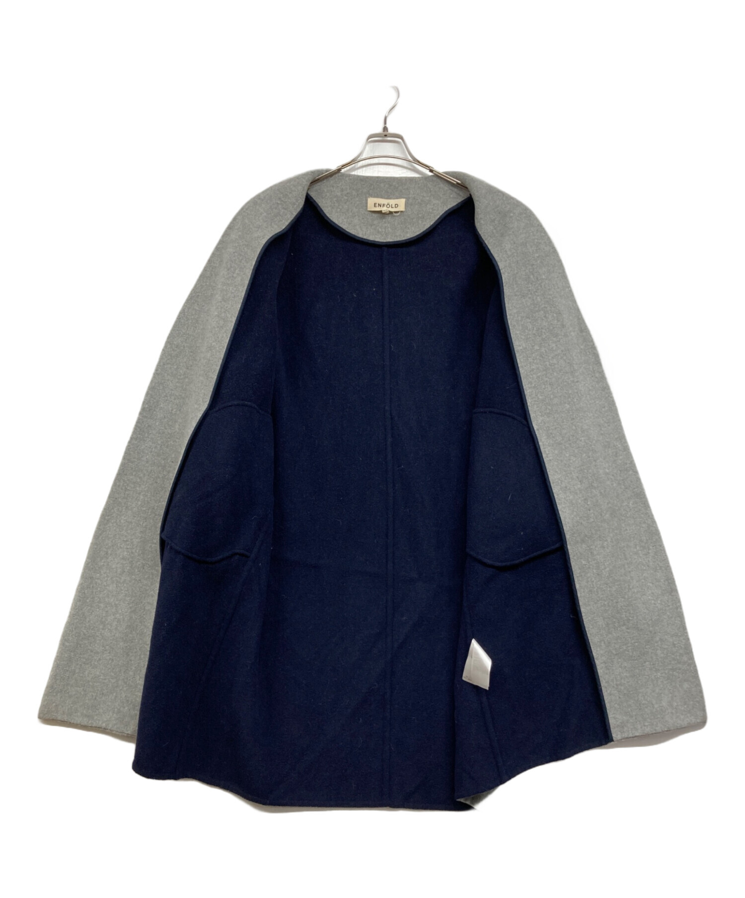 ENFOLD エンフォルド ソフトリバー フードコート36 グレー 楽天市場】【美品】 ENFOLD / エンフォルド | ウール ソフトリバー