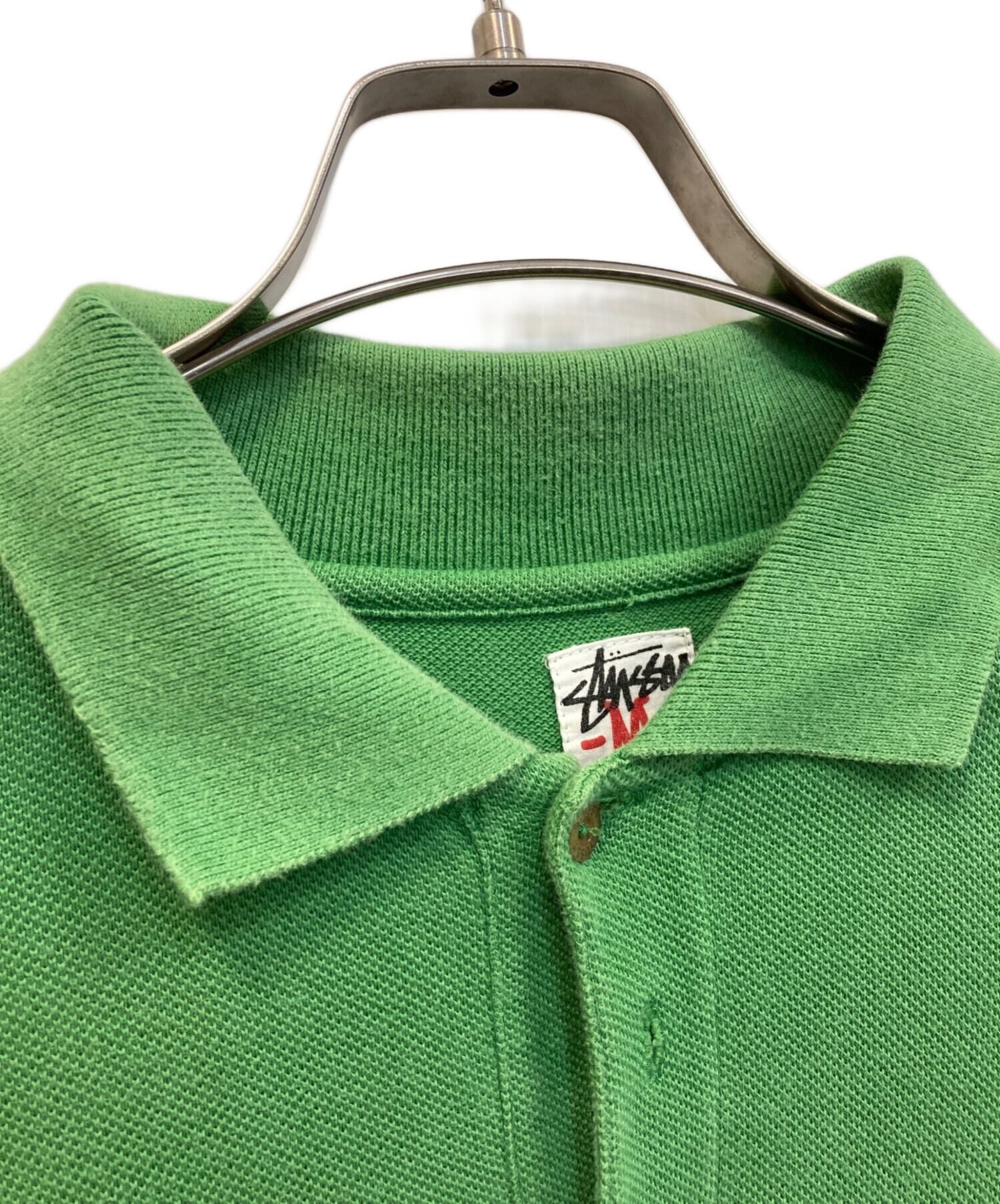 中古・古着通販】stussy (ステューシー) ポロシャツ グリーン サイズ:M